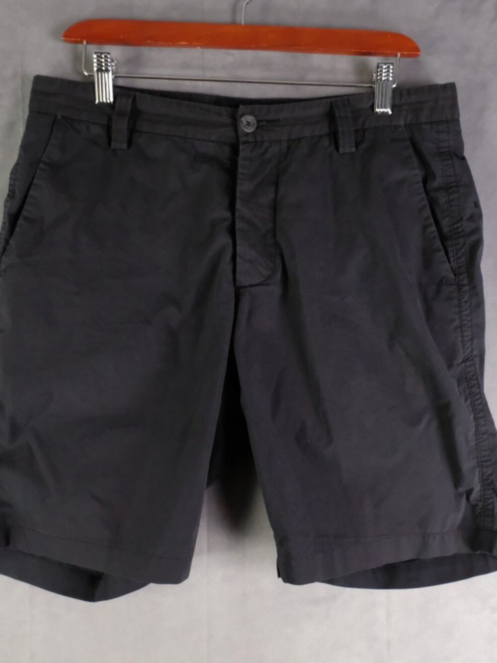 Wings Horns Shorts Mens 32 Black Chino Button Fly Cotton Lightweight Casual